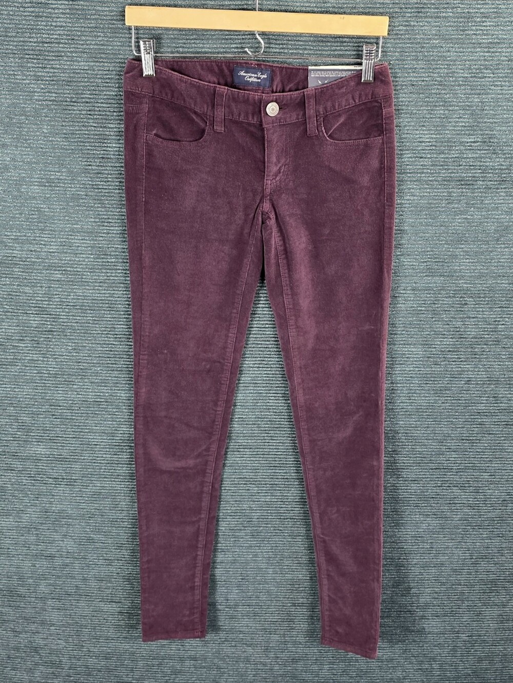 AEO Super Stretch Corduroy Jeggings, Burgundy Size 0